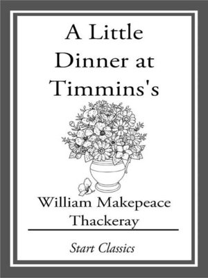 cover image of A Little Dinner at Timmins's